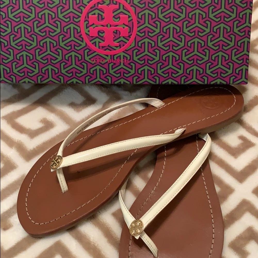 Tory Burch ivory sandals